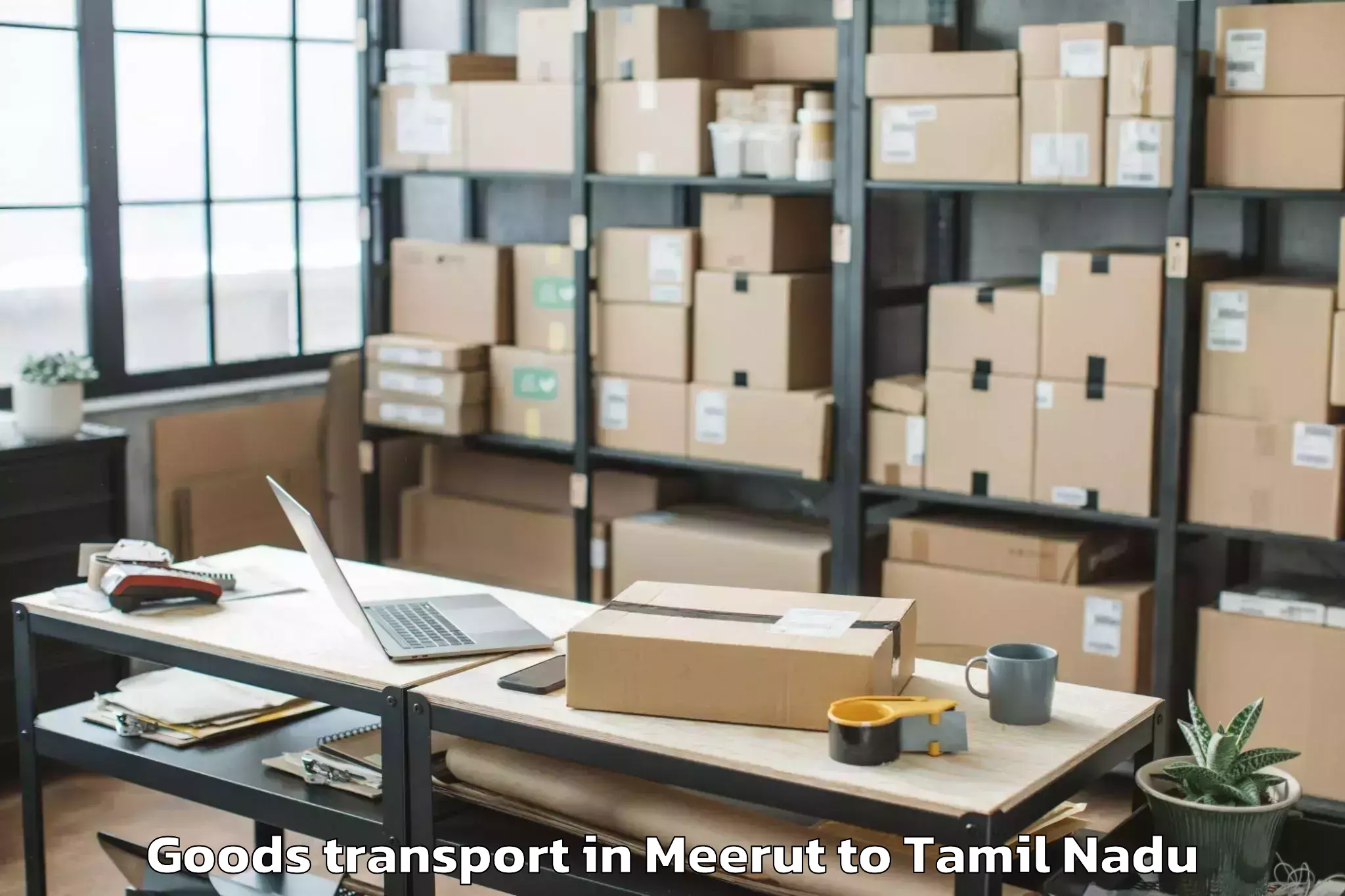 Trusted Meerut to Adirampattinam Goods Transport